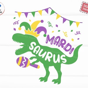 dinosaur mardi gras book