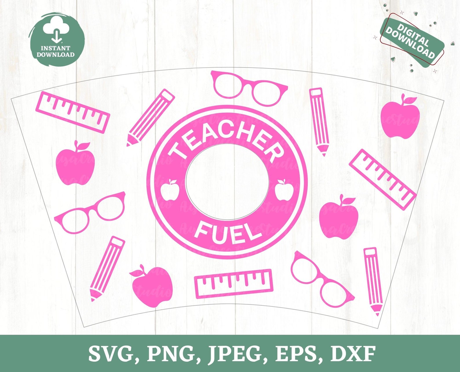 Download Teacher Fuel Starbucks Wrap SVG Teacher Starbucks DIY | Etsy