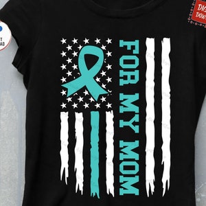 Ovarian Cancer Awareness American Flag Svg, Ovarian Cancer Awareness Svg, Ovarian Cancer Fighter Support Svg, Ovarian Cancer  USA Flag Svg