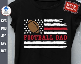 Football Dad Svg, American Flag Football Dad Svg, Football Svg, Football Dad Shirt Svg, Football Vintage American Flag Svg