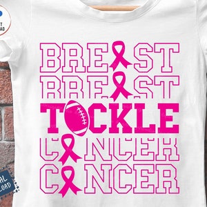 Tackle Breast Cancer Football Svg, Tackle Breast Cancer Svg, Breast Cancer Awareness Football Svg, Football Breast Cancer Svg