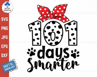 101 días más inteligente svg, 101 días más inteligente dálmata svg, dálmata jardín de infantes svg, dálmata preescolar svg