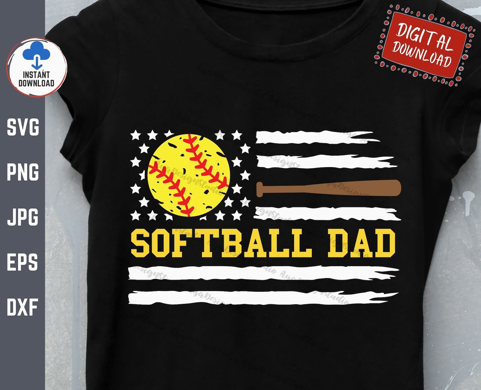 Softball Dad Svg American Flag Softball Dad Svg Softball - Etsy