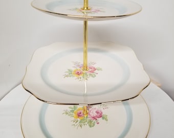 3 Tier Pastry Cupcake Stand Serving Tray Eggshell, Nautilus