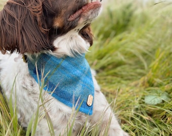 Dog Bandana Handmade, Slide on collar, Neckwear, Dog Accessories, Holkham Tweed