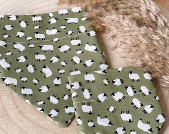 Dog Bandana Handmade, Slide on collar, Neckwear, Dog Accessories, Little Sheep