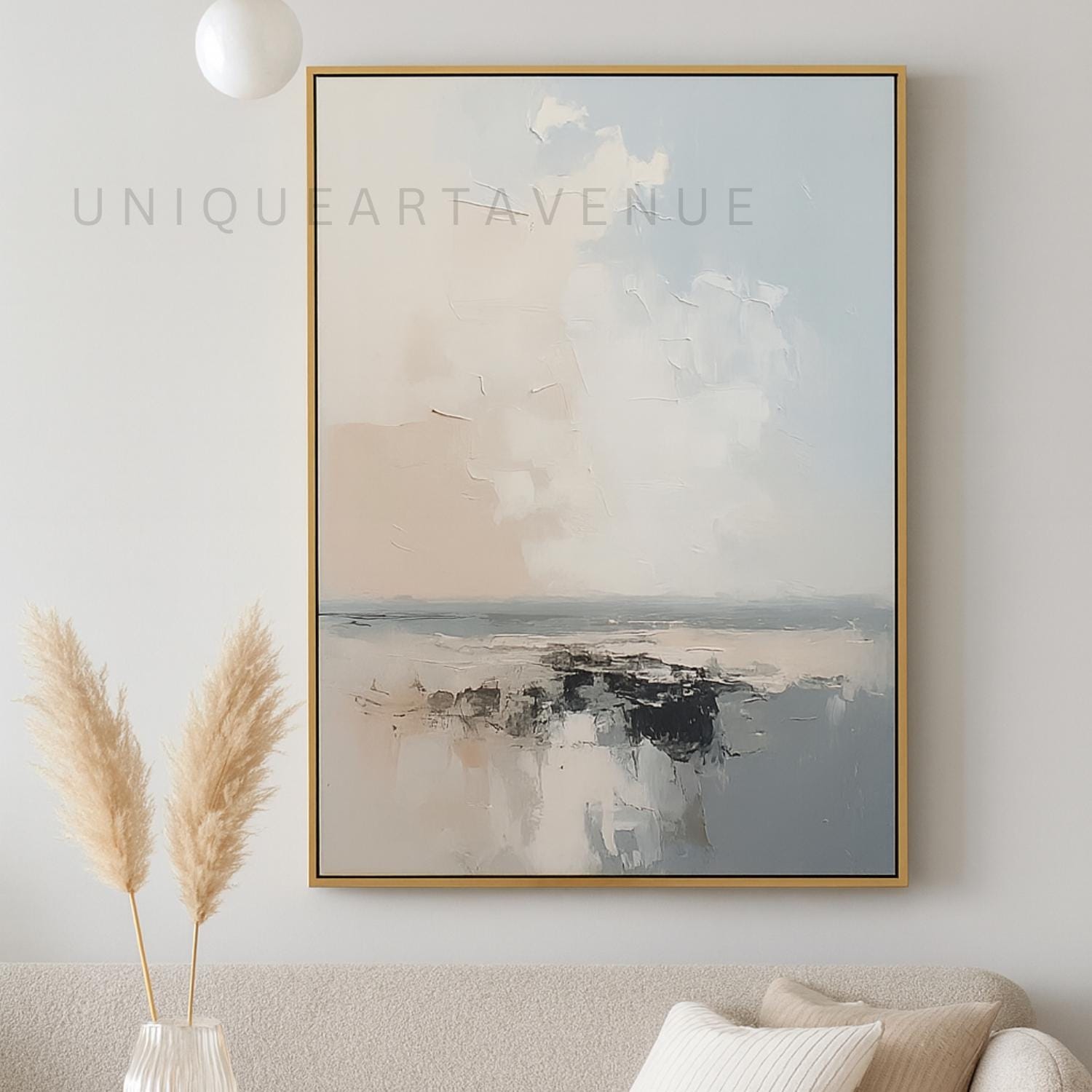 Neutral Art Print - Minimalist Beige & Gray Wall Decor - Modern Matte ...