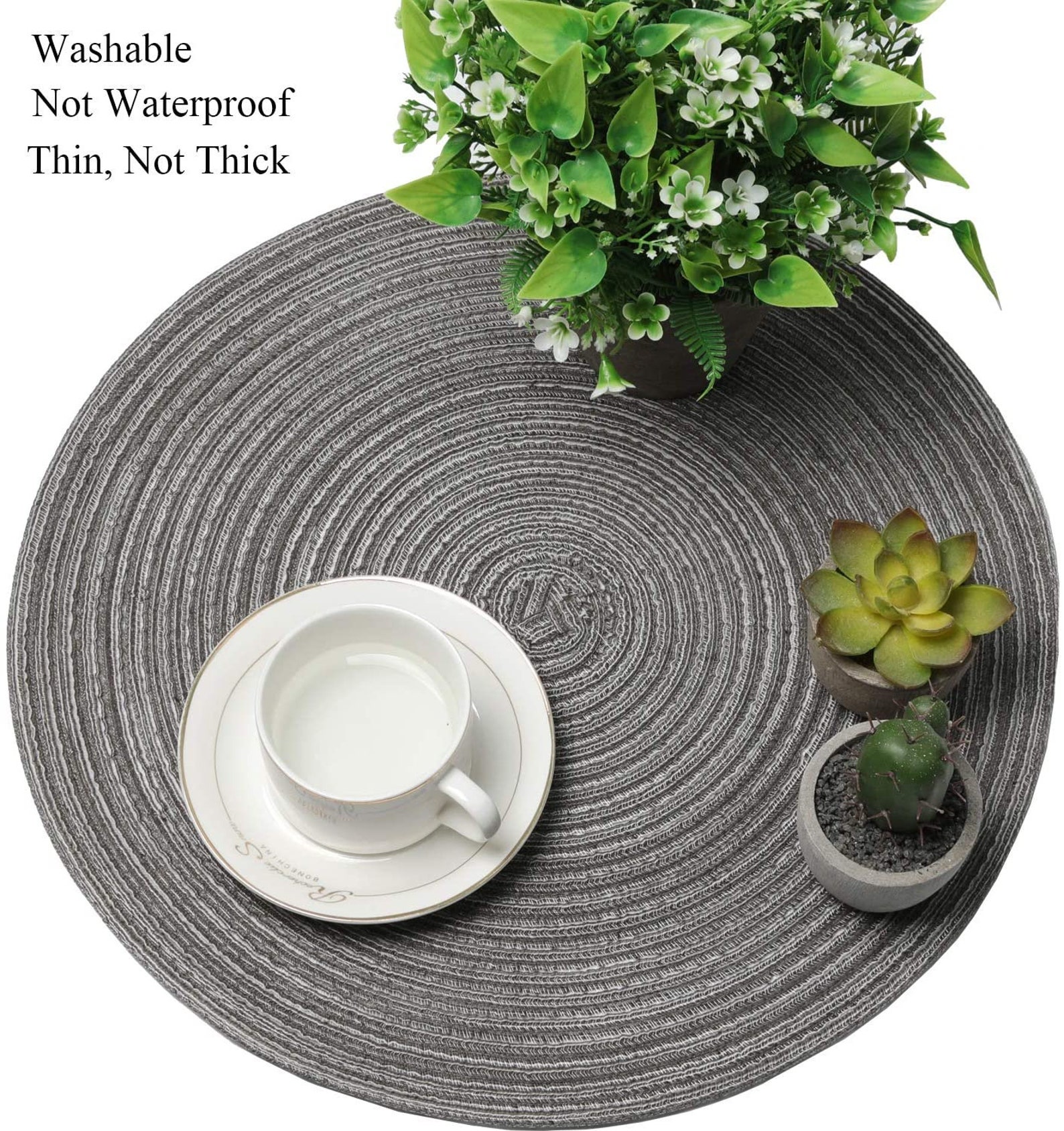 Round Braided Placemats Set of 6 Decorative Colorful Placemats Etsy