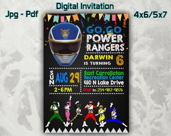 Power Rangers Birthday Etsy Power Rangers Birthday Etsy