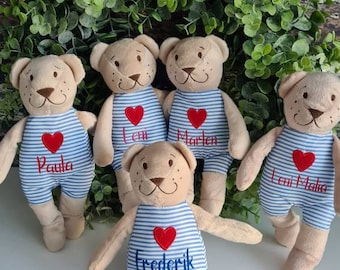 Teddybär personalisiert Bär mit Name als Geschenk zur Geburt zum Geburtstag als Giveaway zur Hochzeit