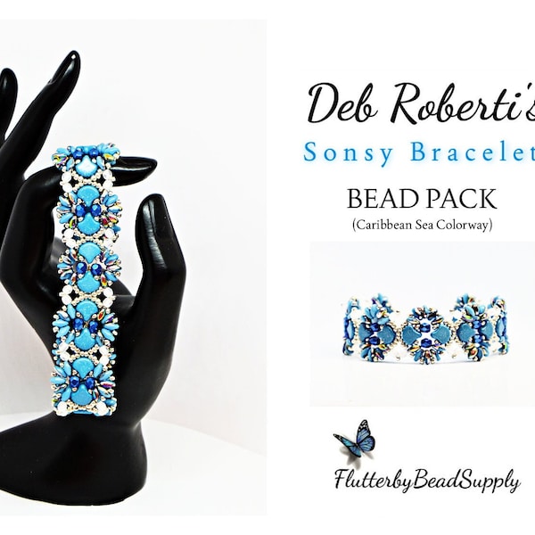 Deb Roberti's SONSY Bracelet Bead Pack (Caribbean Sea Version) >> Tutorial Sold Separately << DIY Jewelry, Bead Supply