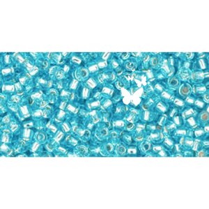 Size 11/0, 8/0 Silver Lined Aquamarine TR-23 TOHO Glass Seed Beads (10gr)