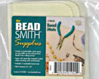 2pc Cream Color Bead Mats (8"x 8") BeadSmith DIY Beading Supply