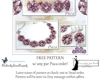 PIA Jewelry Set Digital PDF Pattern by Les Perles par Puca® (Free Pattern Available, or Buy Now)
