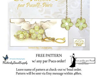 ANCOLIE Earrings Digital PDF Pattern by Les Perles par Puca® (Free Pattern Available, or Buy Now)