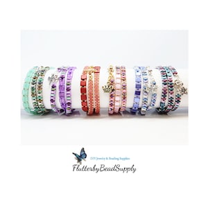 DIY Jewelry BEAD KIT, Ez SuperDuo Triple Wrap Bracelet - Free Digital Pattern Included