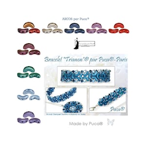 ARCOS par Puca® "Metallic Matte" 3-Hole Czech Glass Beads (30+pcs/approx 7gr)