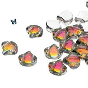 Backlit Tequila GINKO, 2-Hole Czech Glass Beads (10gr)