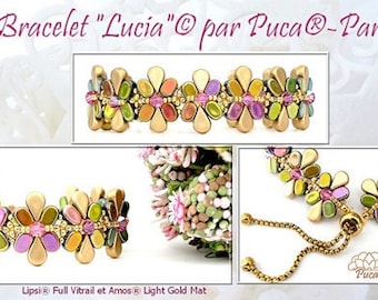 Free LUCIA Bracelet Pattern w/ Any Les Perles par Puca® Purchase ... Please Read Item Details, DIY Jewelry, Bead Supply