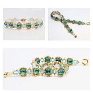 AQUASOL GOLD Bead Pack, Deb Roberti's Free ASTRAL Bracelet Tutorial Available Separately, Do-It-Yourself Jewelry Supply