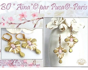 Free AINA Earring Pattern w/ Any Les Perles par Puca® Purchase ... Please Read Item Details, DIY Jewelry, Bead Supply