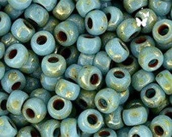 10 grams Picasso Seed Beads Seed Beads Czech Glass Beads Large Hole Beads A318 Size 2 Beads 6x4mm 20 Matubo Beads