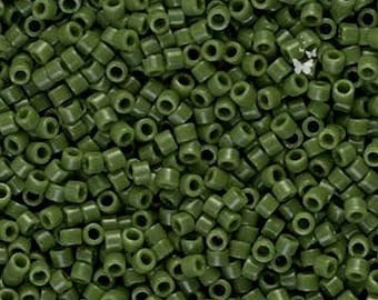 Retail /& Wholesale Olive Green Opaque Avocado Miyuki Delica Beads Size 11-5 grams Japanese Cylinder Seed Beads DB 1135