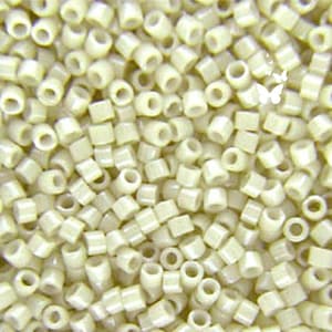DB211 Opaque White Glazed Ivory Size 11/0 Miyuki Delica (5gr), DIY Jewelry Bead Supply