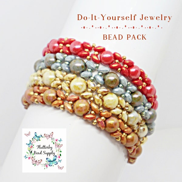 CRISSCROSS Bead Pack, Free Tutorial by Diane Fitzgerald Available, DIY Jewelry Supply