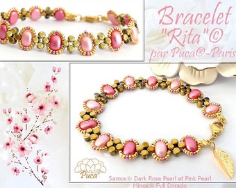 Free Pattern w/PURCHASE, RITA Bracelet Pattern w/ Les Perles par Puca® Bead Purchase ... Please Read Item Details, DIY Jewelry, Bead Supply