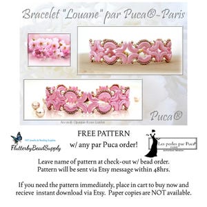 LOUANE Armband, Digitalt PDF-mönster av Les Perles par Puca® (Gratis mönster tillgängligt, eller köp nu)