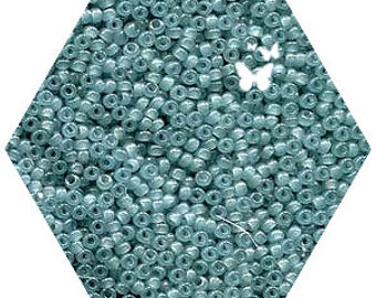 Size 15/0 (7gr), 11/0, 8/0 (10gr) Translucent Eucalyptus 2376 Miyuki Seed Beads, DIY Jewelry Bead Supply