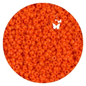 Size 11/0 Opaque Orange 406 Miyuki Seed Beads (10gr), DIY Jewelry Bead Supply