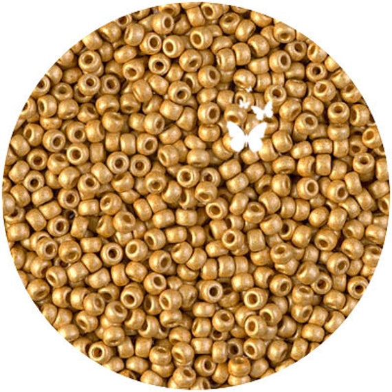 Size 11/0 Duracoat Matte Gold 11-4202F Miyuki Seed Beads