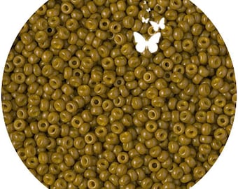 11-4491, Miyuki 22g Duracoat Op Green Olive 11-4491, Miyuki 22g Duracoat Op Green Olive