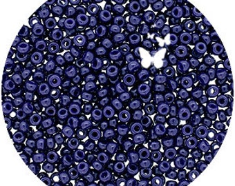 Size 11/0 Duracoat Opaque Dark Navy Blue 11-4494 Miyuki Seed Beads (10gr), DIY Jewelry Bead Supply