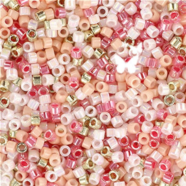 DB047 Light Pink Mix DB-47, Size 11/0 Miyuki Delica (5gr), DIY Jewelry Bead Supply