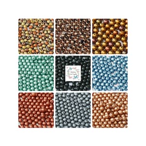 3mm Druks (100pc), Smooth Round Czech Glass Beads