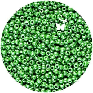 Size 11/0 Opaque Jade Green Luster #431 Miyuki Seed Beads (10gr), DIY Jewelry Bead Supply