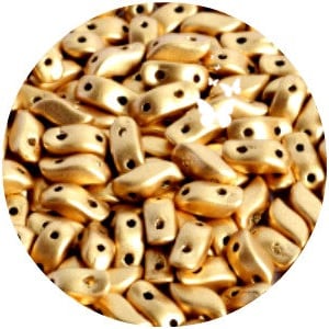 90pc STORMDUO Aztec Gold Czech Glass Two Hole Beads (10gr/approx 90pc), DIY Jewelry, Bead Supply