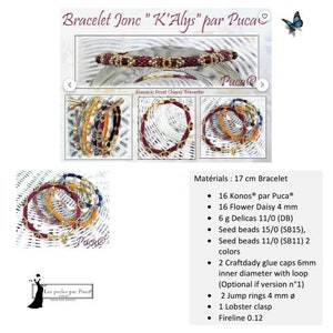 Free K' alys Pattern w/ Any Les Perles par Puca® Purchase ... Please Read Listing Details, DIY Jewelry, Bead Supply image 2