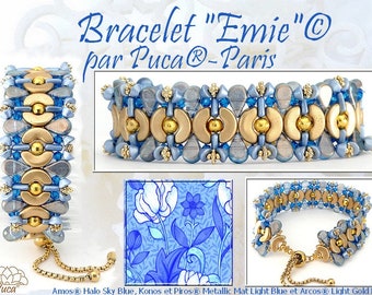 Free EMIE Bracelet Pattern w/ Any Les Perles par Puca® Purchase ... Please Read Listing Details, DIY Jewelry, Bead Supply