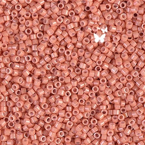 DB1363 Opaque Peach aka Opaque Salmon Dyed Size 11/0 Miyuki Delica (5gr), DIY Jewelry Bead Supply