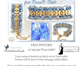 EMIE Bracelet, Digital PDF Pattern by Les Perles par Puca® (Free Pattern Available, or Buy Now)