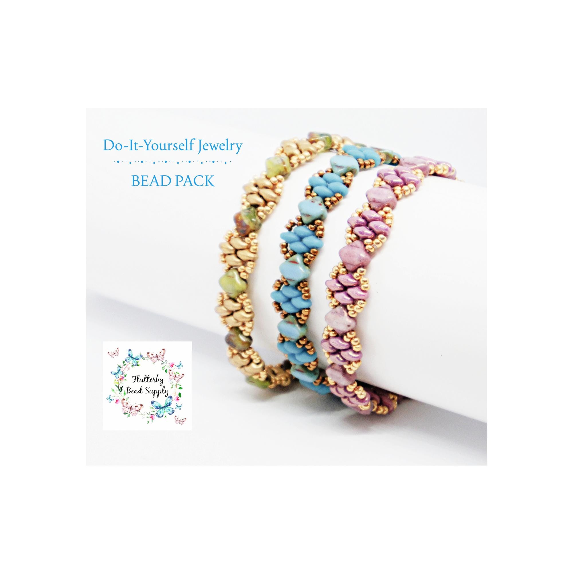 BEAD KIT (Your Color Choice) >> Deb Roberti's Free Silky Stacker Bracelet Tutorial Available << DIY Jewelry, Bead Supply