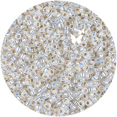 6-551, Miyuki 20g Silver Lined White Alabaster 6-551, Miyuki 20g Silver Lined White Alabaster