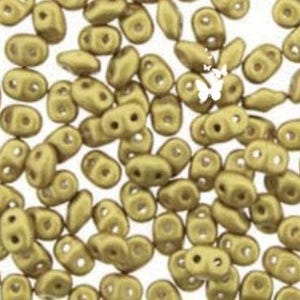 SUPERDUO™ Crystal Aztec Gold 2-Hole Czech Glass Beads (10gr/135pc)