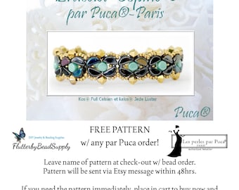 COPINE Bracelet, Digital PDF Pattern by Les Perles par Puca® (Free Pattern Available, or Buy Now)