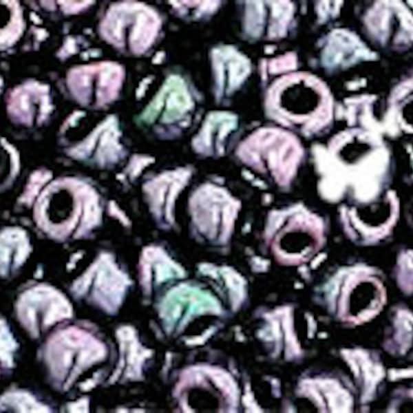 Size 8/0, 6/0 Dark Purple Iris Metallic TR-90 TOHO Glass Seed Beads (10gr), DIY Jewelry Bead Supply