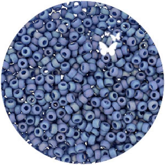 11-4704, Miyuki 22g Frost Opaque Glaze Rainbow Soft Blue 11-4704, Miyuki 22g Frost Opaque Glaze Rainbow Soft Blue